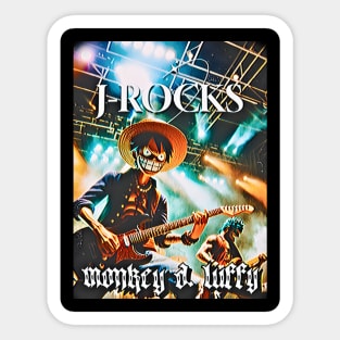 Monkey D. Luffy J-Rocks Sticker